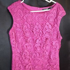 Womens Size 16 Ralph Lauren Dark Pink Dress